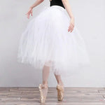 jupe tutu blanc classique polyester multi couches danseuses junior femme longueur mi molletSizeMode: Coupe