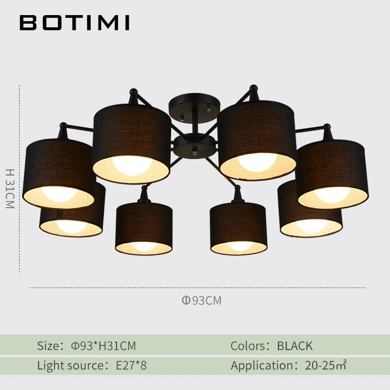 lampe suspendue moderne toile lin blanc noir beige opacité montage encastré led flux lumineux