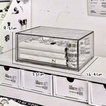 boîtes rangement acrylique transparentes empilables stationnerie cosmétiques maquillage moderne minimaliste respectueux environnement