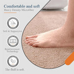 tapis bain set moderne gris foncé beige doux absorbant antidérapant respectueux environnement salle bain