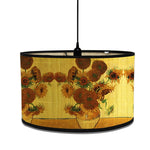 abat jour van gogh peintures nuit étoilée fleurs tournesol bambou art déco