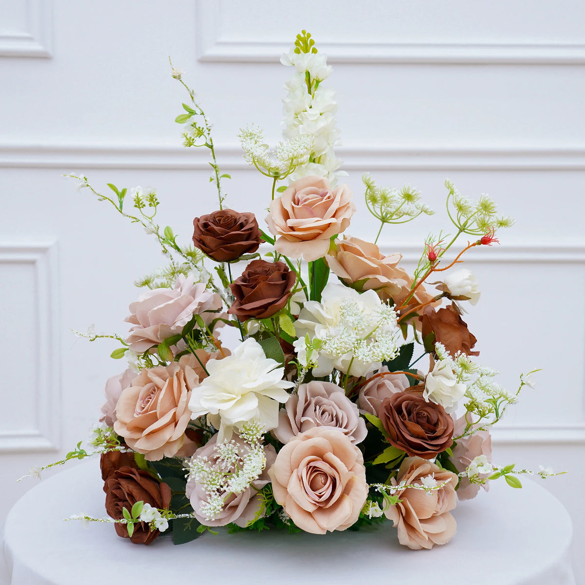 bouquets fleurs artificielles blanc rose bleu vert décoration maison anniversaire mariage party événement