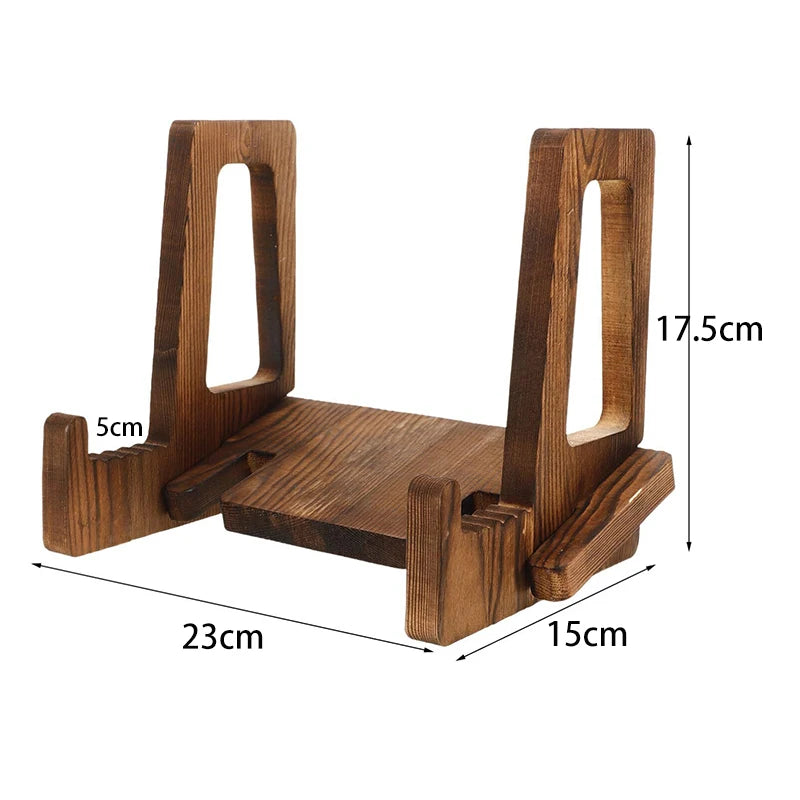 porte livres bois marron rustique traditionnel asiatique calendrier support chambre