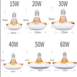 ampoules led e27 blanc doré moderne 30000h 2000lm 5500k 7000k UFO forme