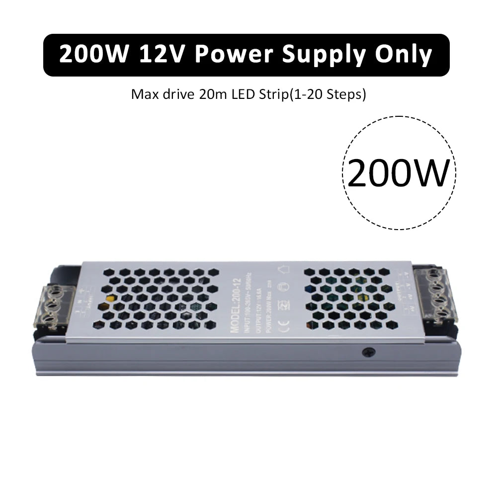 bande led multicolore contrôleur es32 capteur pir alimentation 12v câbles raccordement moderne adhésif 5m