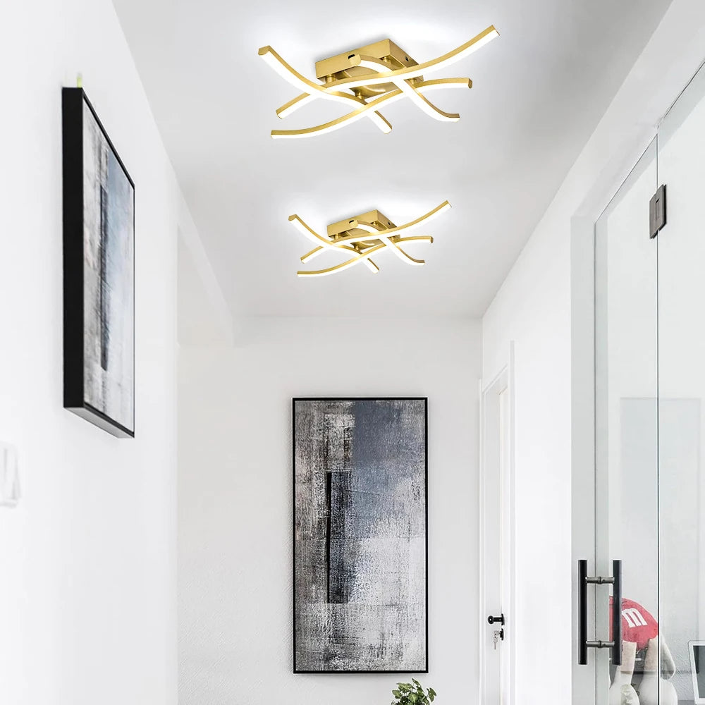 plafonnier led or moderne éclairage contemporain cuisine salle manger chambre entree