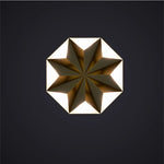applique murale contemporaine dorée triangles géométriques éclairage quotidien fixée mur 249 2000 lumens led