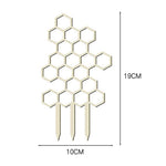 support plante grimpante nid d'abeille bois clair hexagonnel moderne minimaliste fixations piquets potextérieur