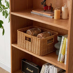 panier rangement rotin marron clair rustique salle bain salon