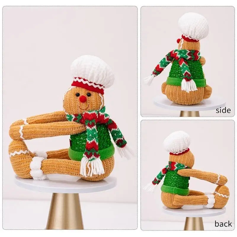 rideaux festifs gingerbread man beige rouge vert blanc decoration noel tranche age enfantin texture