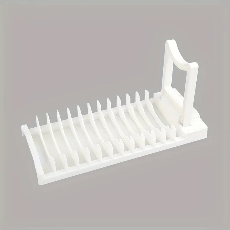 support vaisselle pliable gris blanc compartiments assiettes moderne utilisation multiple rangement cuisineolvable