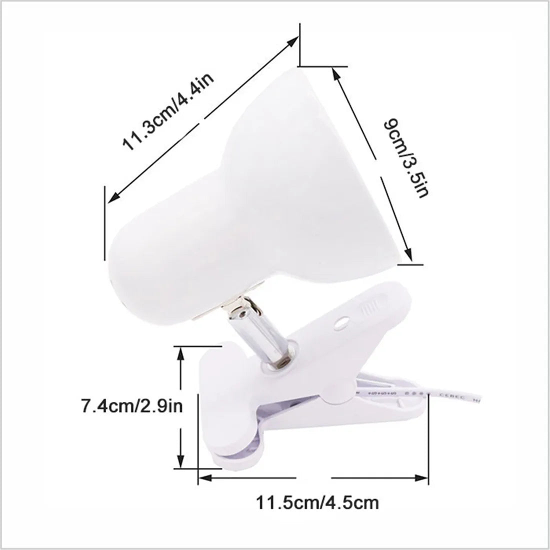 lampe table moderne pinces led rechargeable câble 150cm interrupteur blanc opacité rond conique