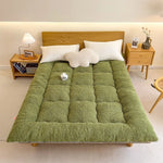 coussin sol épais gris bleu marron moderne confortable peluche oreiller blanc decoration