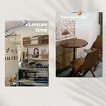 chaises pliantes vintage marron clair assise dossier table bois