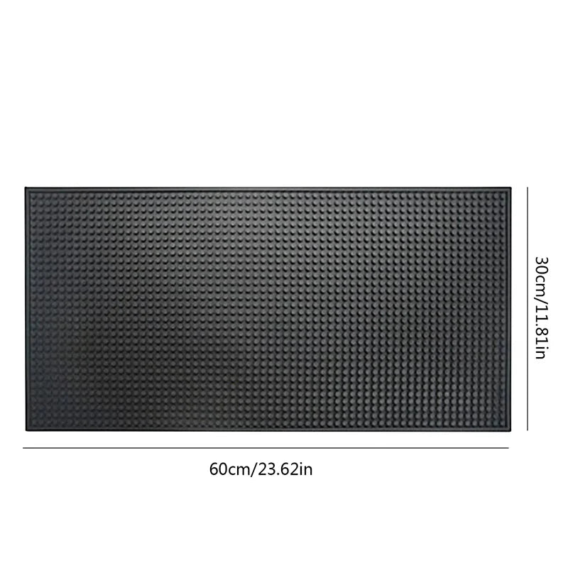 tapis bar moderne noir perforé respectueux environnement adhésif 30x45cm durable imperméable
