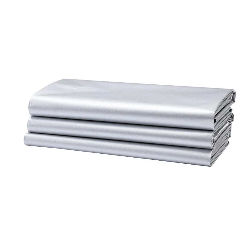 rideau fenêtre polyester argenté opaque double face anti uv largeur 145cm 175cm 195cm bloque
