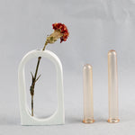 tubes essai transparents bleus oranges violets moderne acrylique supports vases