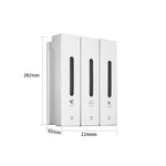 distributeur savon liquide moderne noir blanc adhésif sans perçage grande capacité minimaliste opaques