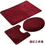 tapis bain moderne gris bleu beige rouge anti dérapant velours salle bain