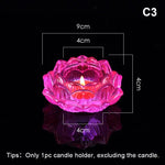 bougeoir verre artisanal forme fleur lotus porte bougie décoratif maison couleur vive opaque