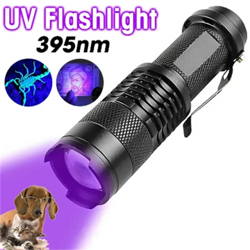 lampe torchon uv led 395nm 365nm flashlight violette animaux billets détecteur hygiène féminine scorpion
