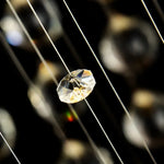 suspension lumineuse moderne cristal transparente haute 80cm 120cm 150cm 200cm 240cm 300cm