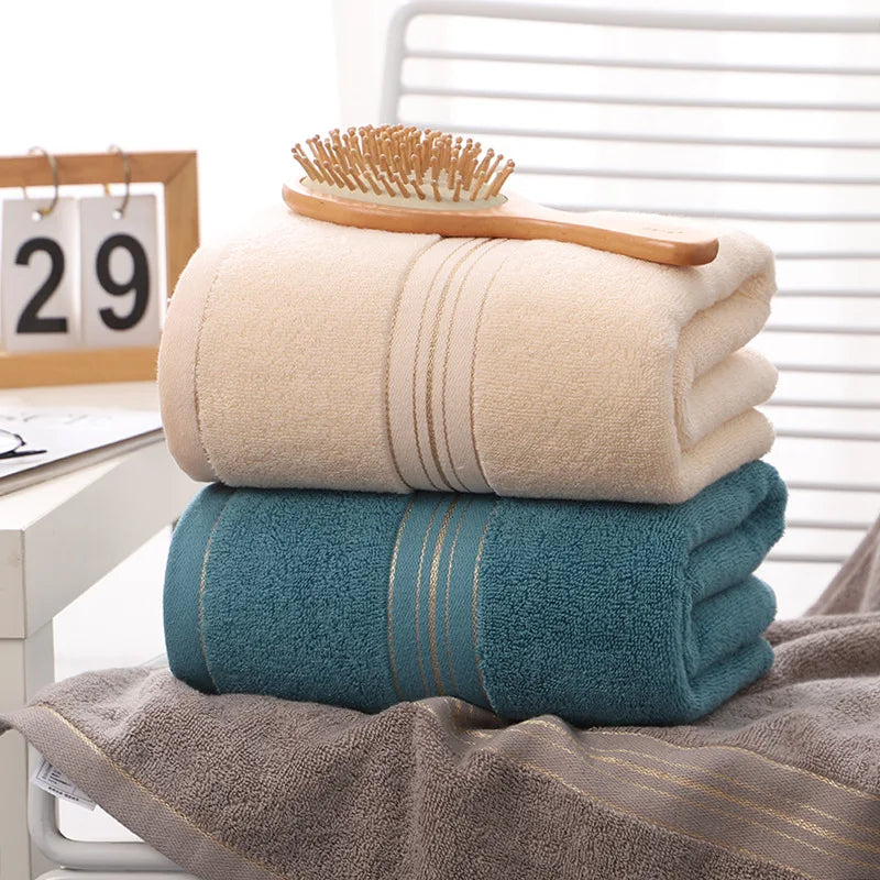 serviette bain coton turc absorption rapide séchage rapide douceur opaque motif horizontal moderne bleu