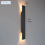 lumière led applique murale moderne étanche ip65 18w blanc noir adhésiveextérieur