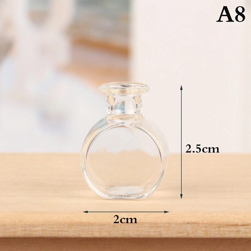 vases porcelaine transparents rayures verticales modernes accessoires maison poupée décoration chambre fleurs sèches