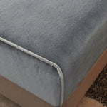 housse lit gris clair velours solide moderne adhésif oreillers 90cm 200cm polyester
