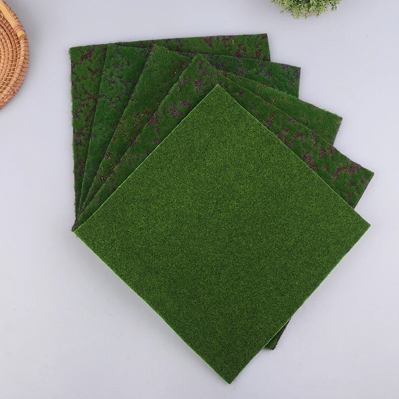 tapis artificiel vert peluche uniforme moderne extérieur decoration maison 30cm 30cm bricolage micro paysage