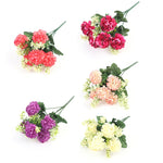 bouquet artificiel fleurs rouge rose blanc violet moderne intérieur décoration mariage festive