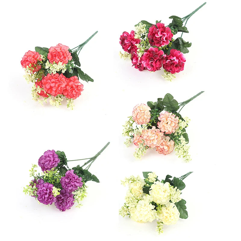 bouquet artificiel fleurs rouge rose blanc violet moderne intérieur décoration mariage festive