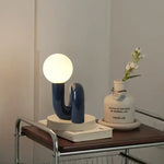 lampe table moderne rouge bleu blanc rose ampoules led verre dépoli italien basse consommation