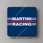 coasters aimants réutilisables rayures racing bleu rouge blanc Williams Martini