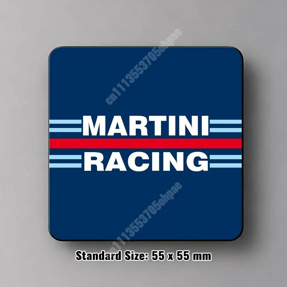 coasters aimants réutilisables rayures racing bleu rouge blanc Williams Martini