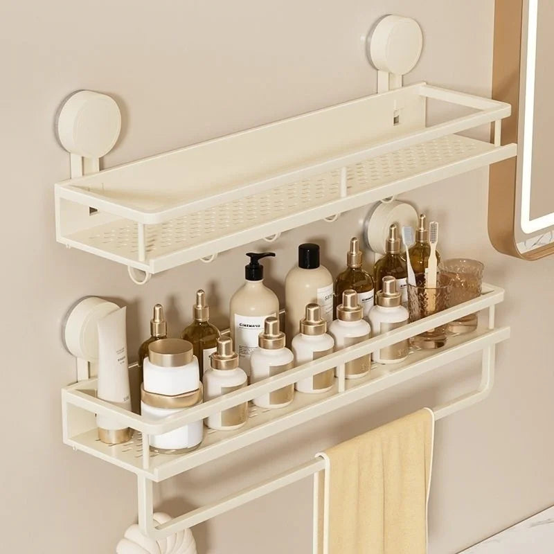 étagère murale moderne perforée clips adhésifs étagères crochets rangement salle bain