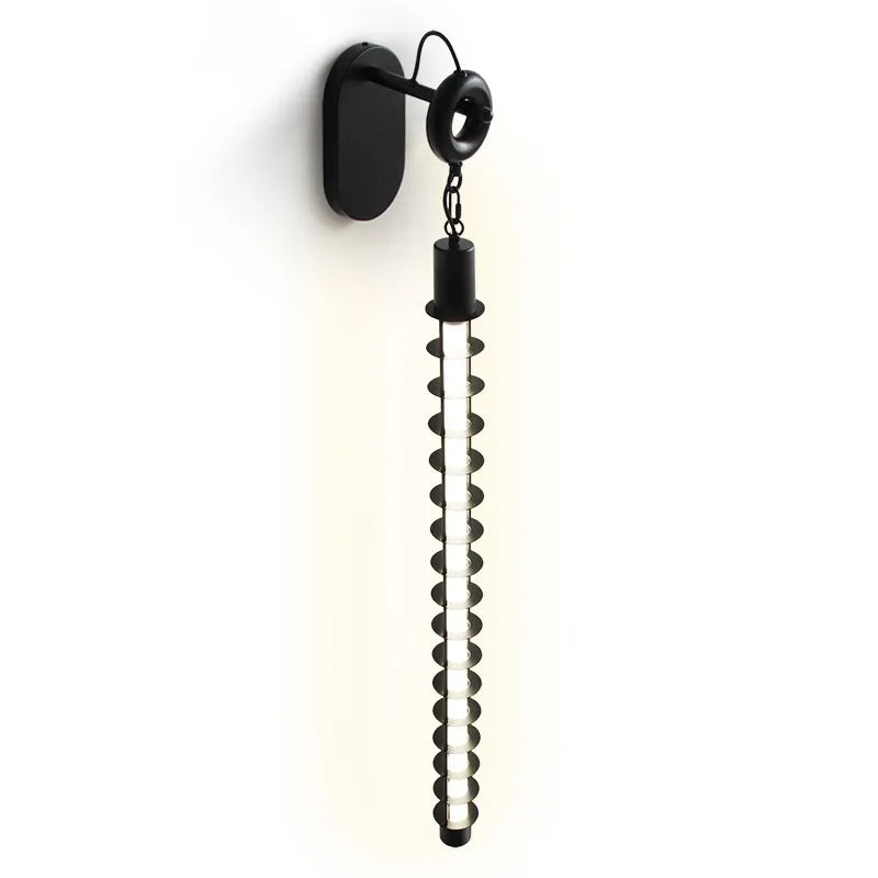 Luminaire mural LED moderne tube suspendu noir blanc chaud industriel moderne