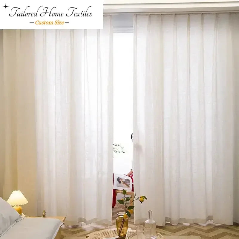 rideau moderne beige finement tissé opacité légère fenêtre française polyester grommet top adaptable