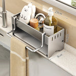 étagère cuisine moderne multifonctionnelle argentée lisse clips fixation minimaliste