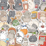 stickers dessin animé hamsters adhésifs blanc gris beige rose vert bleu orange jaune marron