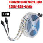 ruban led flexible rgbw rgbww 12v 24v 60 108 120 leds/m adhésif modernes diodes