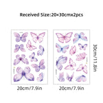 sticker mural papillons violet rose blanc moderne décoration chambre enfant opacité 20x30cm x2paquets