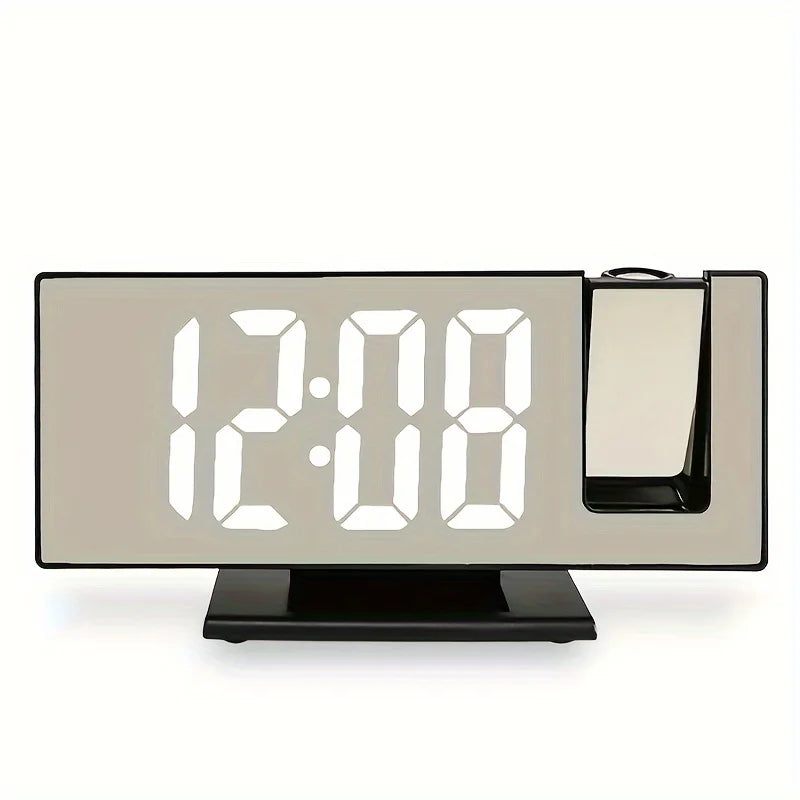 projecteur horloge miroir numérique led noir rouge blanc moderne tactileUSB