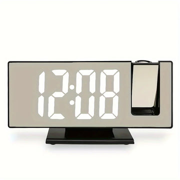 projecteur horloge miroir numérique led noir rouge blanc moderne tactileUSB