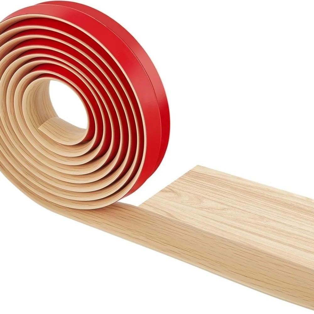 joint seuil pvc adhésif 1m brun clair rouge aspect bois moderne
