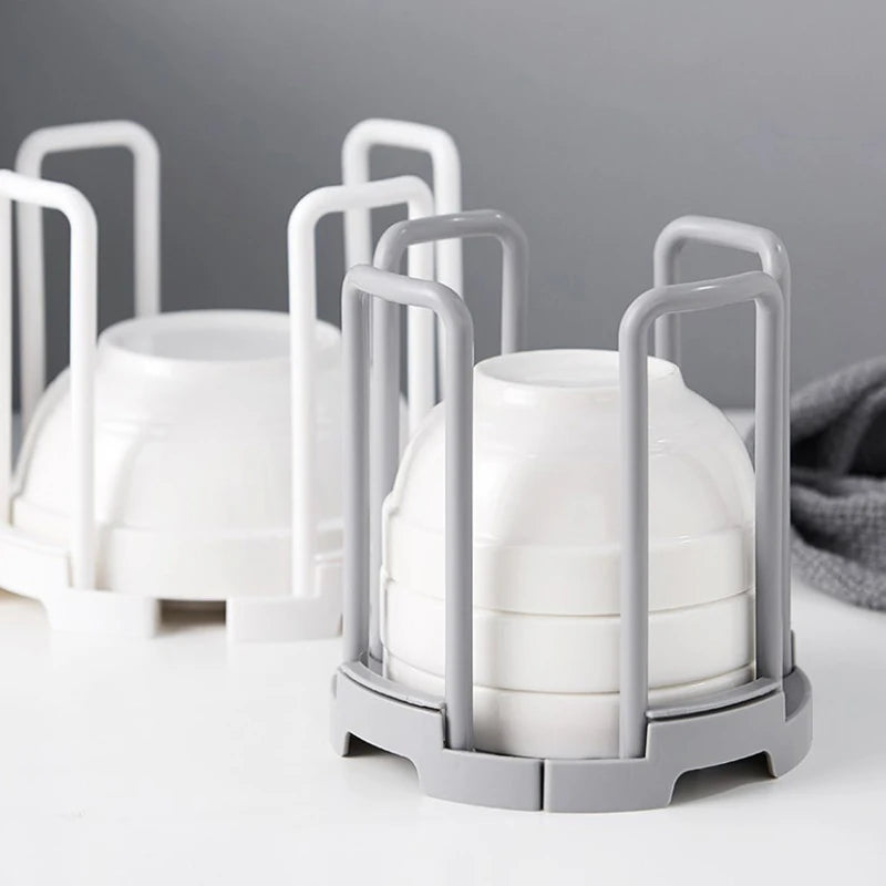 organisateur vaisselle assiettes bols gris blanc moderne rétractable rangement cuisine égouttoir tasses