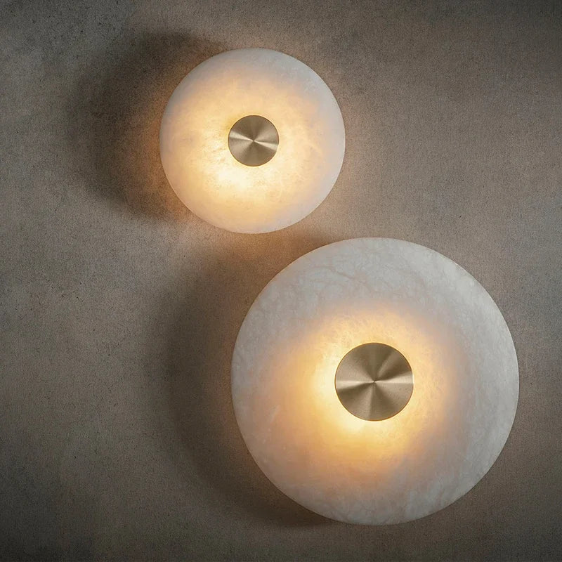 applique murale moderne marbre blanc doré éclairage led murale chambre salon entree