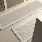 tapis sol antidérapant imperméable rayé gris clair moderne cuisine salle bain voyage prière