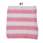 serviette crochet fait main motif rayures horizontales artisanale décoration maison enfant